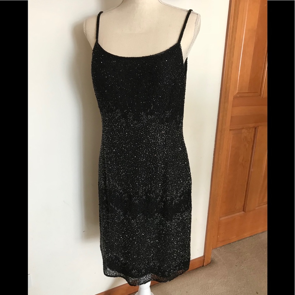 Beaded cocktail dress in black prom